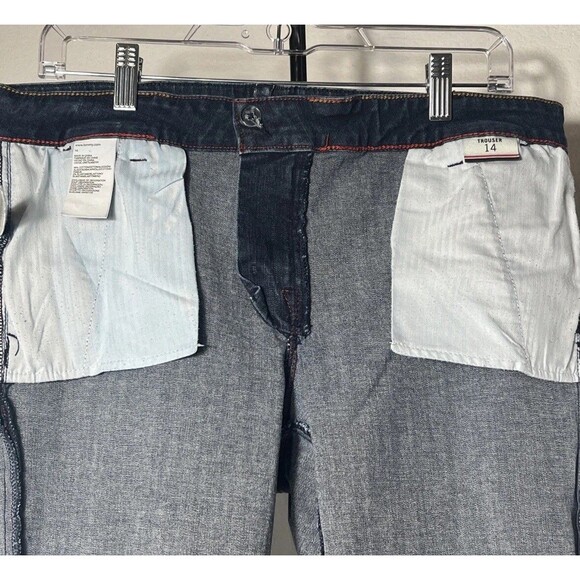 Tommy Hilfiger Women's Trouser Blue Denim Straight Leg Medium Wash Jeans size 14 - Picture 9 of 13